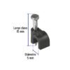 482802 48280 - Bolsa con 20 grapas negras de 5 mm para cable redondo