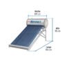 48287 - Calentador solar de agua, 12 tubos, 150L, 4 personas, Foset