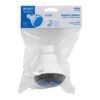 48294 - Regadera redonda de ABS 2-1/2" gris-blanca sin brazo, Basic