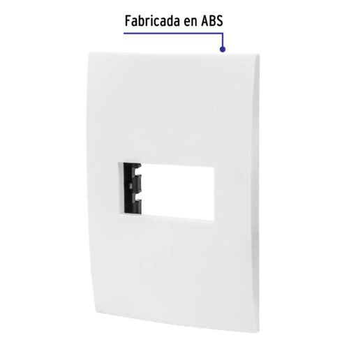 483031 48303 - Placa 1 módulo de ABS, línea Oslo, color blanco, Volteck