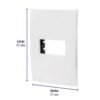 483032 48303 - Placa 1 módulo de ABS, línea Oslo, color blanco, Volteck