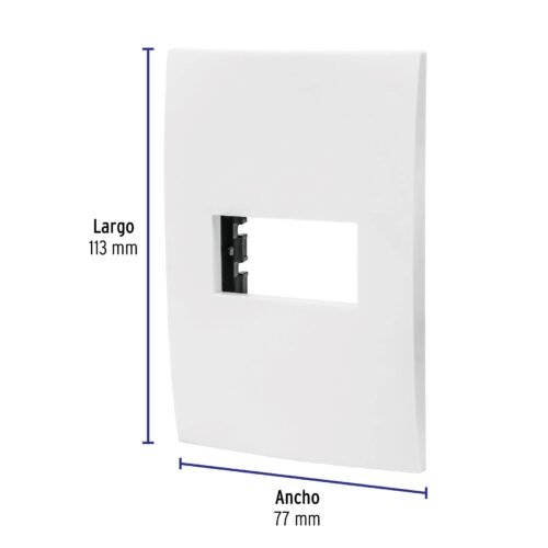 483032 48303 - Placa 1 módulo de ABS, línea Oslo, color blanco, Volteck
