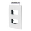 48304 - Placa 2 módulos de ABS, línea Oslo, color blanco, Volteck
