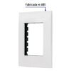 48305 - Placa 3 módulos de ABS, línea Oslo, color blanco, Volteck