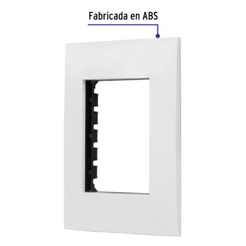 48305 - Placa 3 módulos de ABS, línea Oslo, color blanco, Volteck