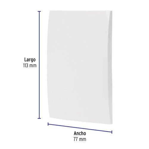 483062 48306 - Placa de ABS ciega, línea Oslo, color blanco, Volteck