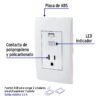 48313 - Contacto 2polos  tierra con 2 puertos USB, Oslo, blanco