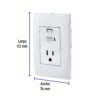 48313 - Contacto 2polos  tierra con 2 puertos USB, Oslo, blanco