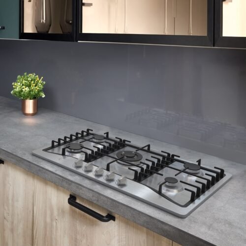 48316 - Parrilla gas empotrable 75cm, 5 quem, acero inox, Riviera
