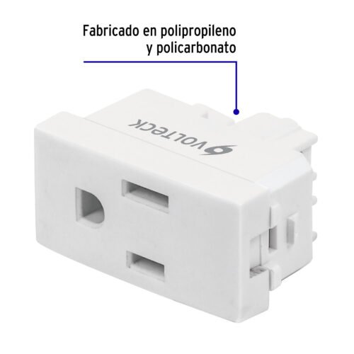 483171 48317 - Contacto sencillo, 2 polos tierra, línea Oslo, blanco
