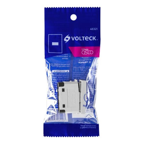 483214 48321 - Interruptor de 3 vías, línea Oslo, color blanco, Volteck