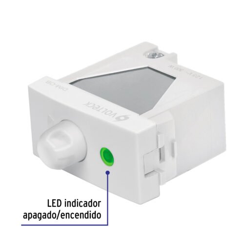 48330 - Dimmer giratorio, línea Oslo, color blanco, Volteck