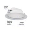 483481 48348 - Luminario LED empotrado redondo de 12 W, luz de día, Volteck