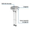 483581 48358 - Botón superior universal p/válvula dual para WC, FOSET