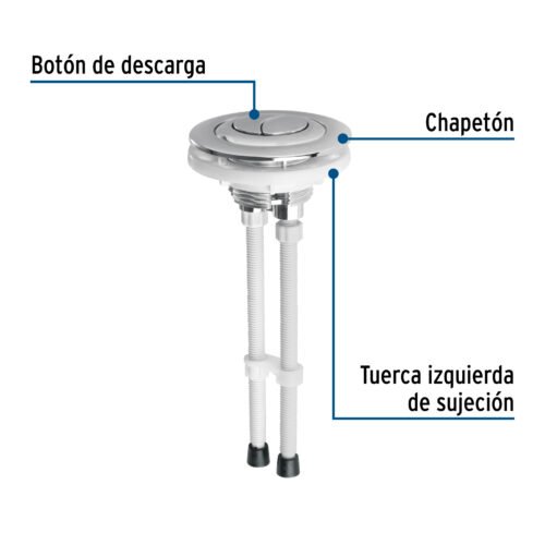 483581 48358 - Botón superior universal p/válvula dual para WC, FOSET
