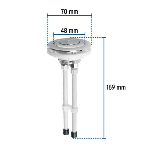 483582 48358 - Botón superior universal p/válvula dual para WC, FOSET