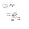 48365 - Bolsa con 50 casquillos dobles de aluminio, 1/8", FIERO