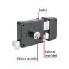 48369 - Cerradura sobreponer der instala-fácil, tradicional, negro