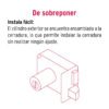 48369 - Cerradura sobreponer der instala-fácil, tradicional, negro