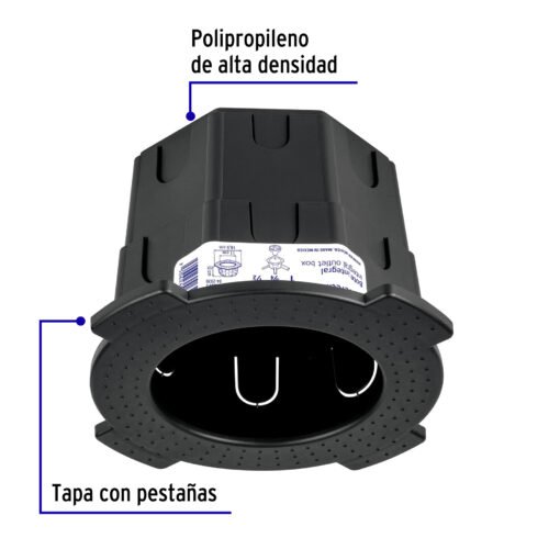 Web 48371 - Bote integral de 12 cm, aro interno de 11 cm, Volteck