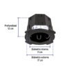 483712 48371 - Bote integral de 12 cm, aro interno de 11 cm, Volteck