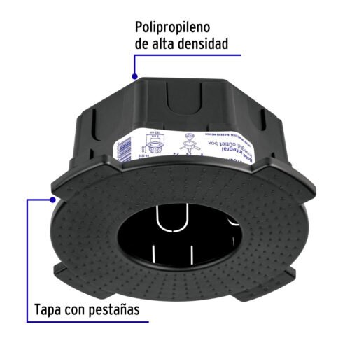 48372 - Bote integral de 8 cm, aro interno de 8 cm, Volteck