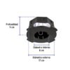 48372 - Bote integral de 8 cm, aro interno de 8 cm, Volteck