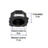 48373 - Bote integral de 8 cm, aro interno de 11 cm, Volteck