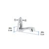 48383 - Llave individual lavabo, ABS, cruceta, BASIC