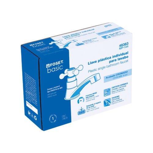 48383 - Llave individual lavabo, ABS, cruceta, BASIC