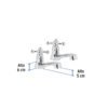 48384 - Juego llaves individuales lavabo, ABS, cruceta, BASIC