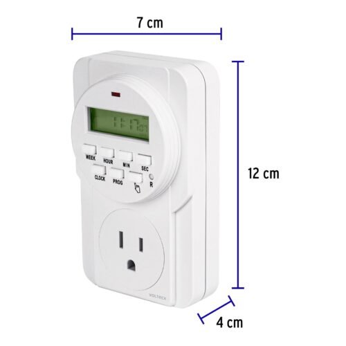 48386 - Temporizador digital, 8 eventos, Volteck