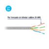 48387 - Metro de cable UTP CAT5E, Bobina de 100m, gris, VOLTECK
