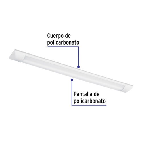 48390 - Luminario lineal delgado de LED 18 W para gabinete, Volteck