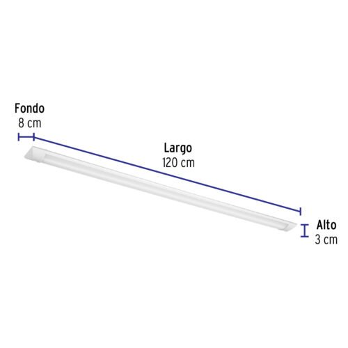 483911 48391 - Luminario lineal delgado de LED 36 W para gabinete, Volteck