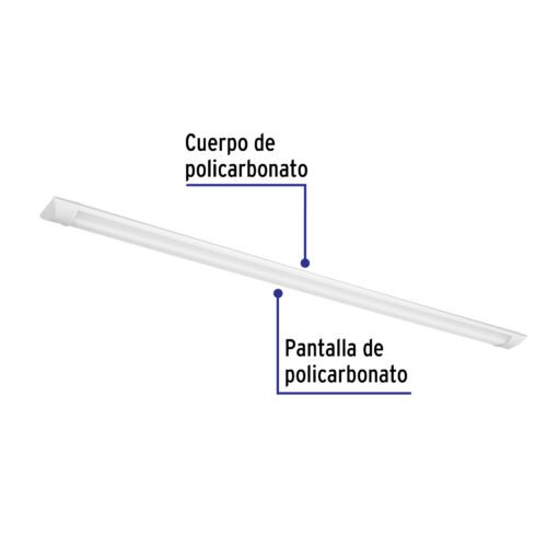 483912 48391 - Luminario lineal delgado de LED 36 W para gabinete, Volteck