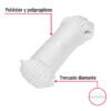 48395 - Piola de poliéster diamante de 4mmx30m blanca, madeja, FIERO