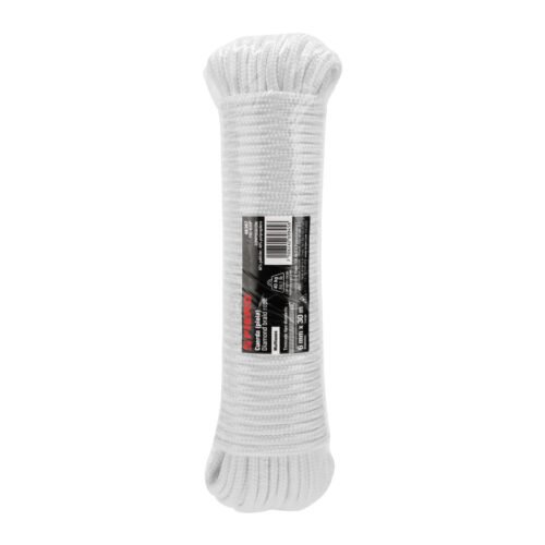 48397 - Piola de poliéster diamante de 6mmx30m blanca, madeja, FIERO