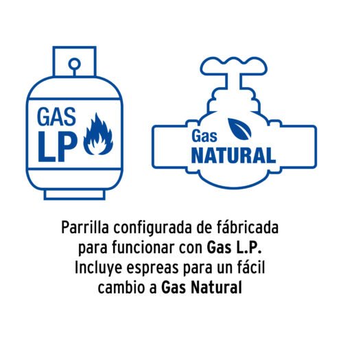 48407 - Parrilla gas empotrable 90cm, 5 quem, acero inox, Riviera