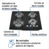 48408 48408 - Parrilla gas empotrable 60cm, 4 quem, vidrio negro, Riviera