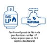 484083 48408 - Parrilla gas empotrable 60cm, 4 quem, vidrio negro, Riviera