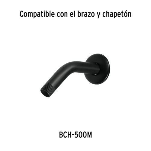 484215 48421 - Regadera cuadrada de ABS 3-3/4" sin brazo, negro, Basic