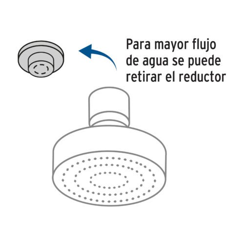 48422 - Regadera redonda 4-1/4" brazo y chapetón, negro, Basic