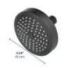 48423 - Regadera redonda de ABS 4-1/4" sin brazo, negro, Basic