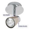 Web 48432 - Luminario de sobreponer con 1 spot base GU10, Volteck