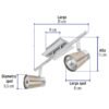 48433 - Luminario de sobreponer con 2 spots base GU10, Volteck