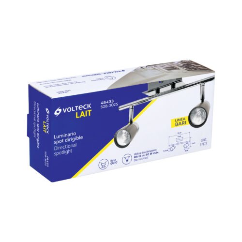 48433 - Luminario de sobreponer con 2 spots base GU10, Volteck