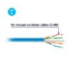 48439 - Metro de cable UTP CAT6, Bobina de 305m, azul, VOLTECK