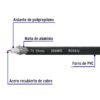 48473 - Metro de cable coaxial RG59 en rollo de 100 m, Volteck