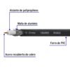 48474 - Metro de cable coaxial RG6 en rollo de 100 m, Volteck
